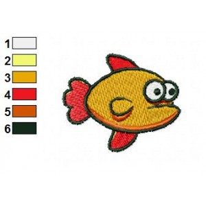 Funny Fish Embroidery Design 02